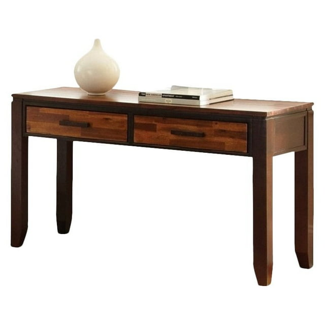 Abaco Wood Sofa Table in Two Tone Cherry Finish