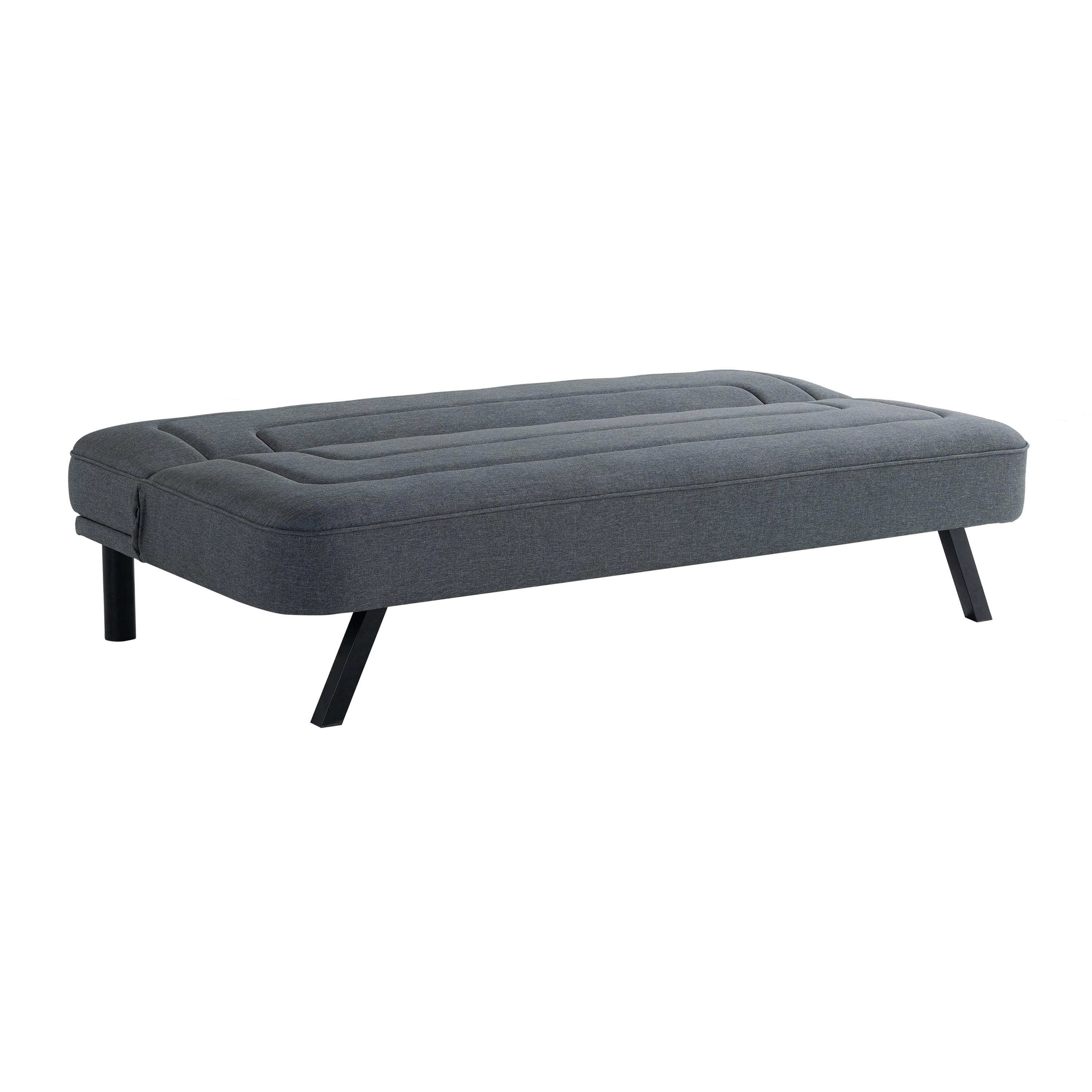 Serta Fletcher Modern Twin Futon, Charcoal Woven Fabric