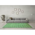 thumbnail image 3 of Ahgly Company Indoor Square Abstract Turquoise Blue Modern Area Rugs, 5' Square, 3 of 4