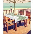 thumbnail image 2 of Outdoor Tablecloth with Umbrella Hole & Zipper, Sage Green Eucalyptus Leaves Rectangle Tablecloth 60x84 Inch, Spring Summer Botanical Floral Patio Table Cover Waterproof Table Cloth for Picnic, 2 of 6