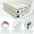 thumbnail image 4 of Full Quilt Set 78''x90'', Green Pink Stripes Lightweight Bedspread Coverlet Set with 2 Pillow Shams, Gradient Geometric Smear Art Paint Breathable All Season Quilt Bedding for Bedroom/Guest Room, 4 of 9