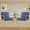 Blue-2pc, variant on Accent Chair Set of 2 with Pillow Upholstered Mid-Century Chair Living Room Chair for Small Space Solid Wood Frame Reading Chair with Soft Thick Cushion Armchair for Bedroom Balcony Green