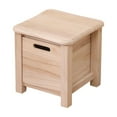thumbnail image 1 of Reposapiés de madera con cajón, pequeño banco, reposapiés para interior y exterior. 30cmx30cmx30cm, 1 of 9