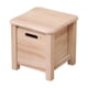 thumbnail image 1 of Reposapiés de madera con cajón reposapiés para habitaciones pequeñas en la mesita de noche 30cmx30cmx30cm, 1 of 9