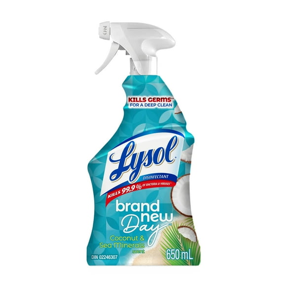 Pack of 2 Lysol All Purpose Cleaner Trigger, Coconut & Sea Minerals, Kills Germs for a Deep Clean, 650mL