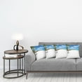 thumbnail image 3 of Ambesonne Beach Throw Pillow Cover 4 Pack, Tropical Island Seashore, 16", Blue White Green, 3 of 7