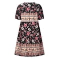 thumbnail image 4 of Bescita Robes Imprimées Florales à Manches Courtes pour Femmes, 4 of 4