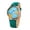 Green, variant on Men's Denim Fabric Watch with World Travel Map Dial Pattern Casual Quartz Analog for Daily Wear