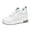 White, variant on Women's Leather Sneakers, Supple Full-Grain Leather Shoes, Drop-in Heel & All Weather Rubber Soles Black,6.5