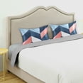 thumbnail image 3 of Yayeee Pillowcase King Size Set of 2 Satin Wrinkle Resistant Pillow Case, Blue Geometric, 3 of 8