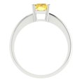 thumbnail image 4 of 1 ctw Solitaire Anniversary Ring for Women | Radiant Cut Natural Citrine | Hyperallergenic Solid 18K White Gold, 4 of 5