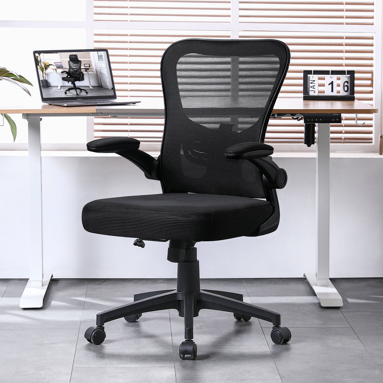 Fumahaus Middle Back Mesh Office Ergonomic Swivel Height Adjustable