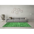 thumbnail image 3 of Ahgly Company Indoor Round Abstract Emerald Green Contemporary Area Rugs, 7' Round, 3 of 4