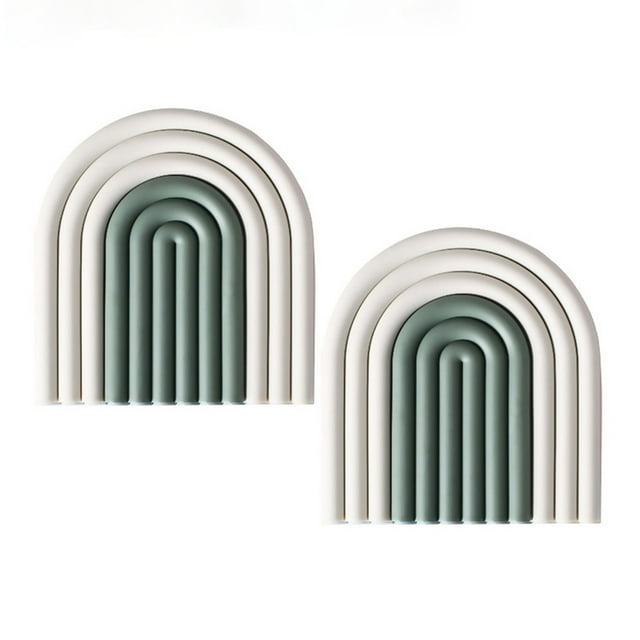 Juego de 2 posavasos grandes de 6 pulgadas, posavasos de mesa, posavasos de monje, hogar y vida Verde