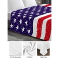 thumbnail image 6 of American Flag King Size Flat Sheet, Wrinkleproof & Fadeproof Cooling Flat Bed Sheet Only, Retro Rustic Stars And Stripes US Flag Breathable Soft Bedding Top Sheets 105 x 98 Inches, 6 of 8