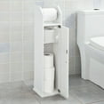 thumbnail image 3 of Haotian FRG135-W, White Free Standing Bathroom Toilet Paper Roll Holder, Storage Cabinet Holder, Organizer for Bath Toilet…, 3 of 6