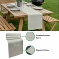 thumbnail image 6 of Sage Green Striped Table Runner, Modern Stripes Farmhouse Rustic Simple Cotton Linen Kitchen Dining Table Runner Cloth Dresser Scarf Decoration for Party Home Decor 13x90in, 6 of 9