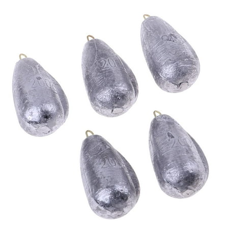 Pack of 5 Fishing Weights Sinkers with Hook Carp Fishing 200g 