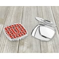 thumbnail image 3 of Letter U Football Scarlet and Grey Compact Mirror, 3 of 4