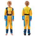 thumbnail image 4 of Wolverine Custom Boys Hero Yellow Bodysuit Halloween Cosplay Spandex Jumpsuit with Mask, 4 of 7