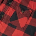 thumbnail image 5 of COEVALS CLUB Men's Flannel Hooded Jacket Shacket Sherpa Quilted Lined Casual Button up Snap Premium Jacket Shirts 01 Red Black Medium, 5 of 8