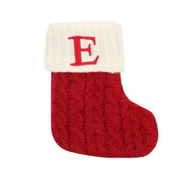 1~10PCS Christmas Socks Letter Snowflake Pattern Knitting Christmas Stocking Gift Bag Christmas Decorations for Home 2022