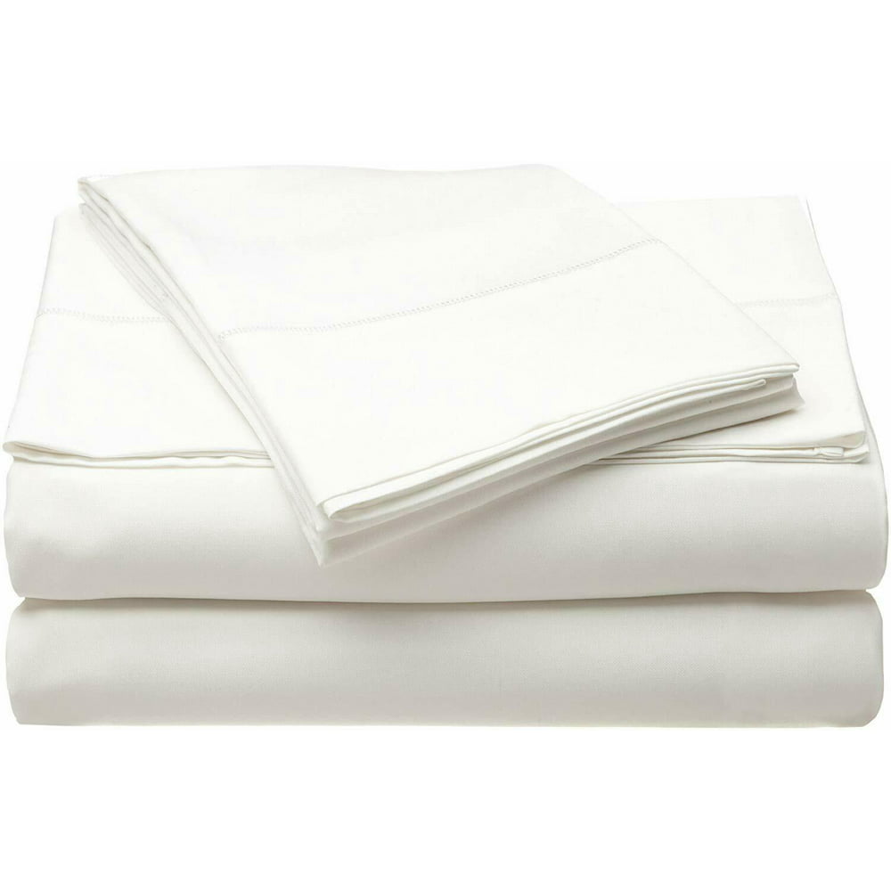 Home Source International 100 Rayon from Bamboo Bamboo Fitted Sheet Queen White