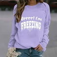 thumbnail image 2 of Cmfcve Women's Sweatshirt Letter Print Long Sleeve Graphic Tops Crew Neck Loose Gym Pullover, 2 of 4