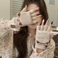 thumbnail image 6 of 2lots Warm Convertible Knitted Gloves Walking Children Gloves Unisex Warm Gloves for Flexibility in Various Setting, 6 of 18
