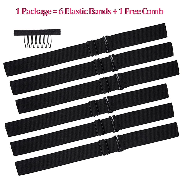 6 PCS Adjustable Elastic Band for Wig Making - Adjustable Wig Straps for  Making Wigs - DIY Wig Making Accessories (1.2 x 12.2 Inches)