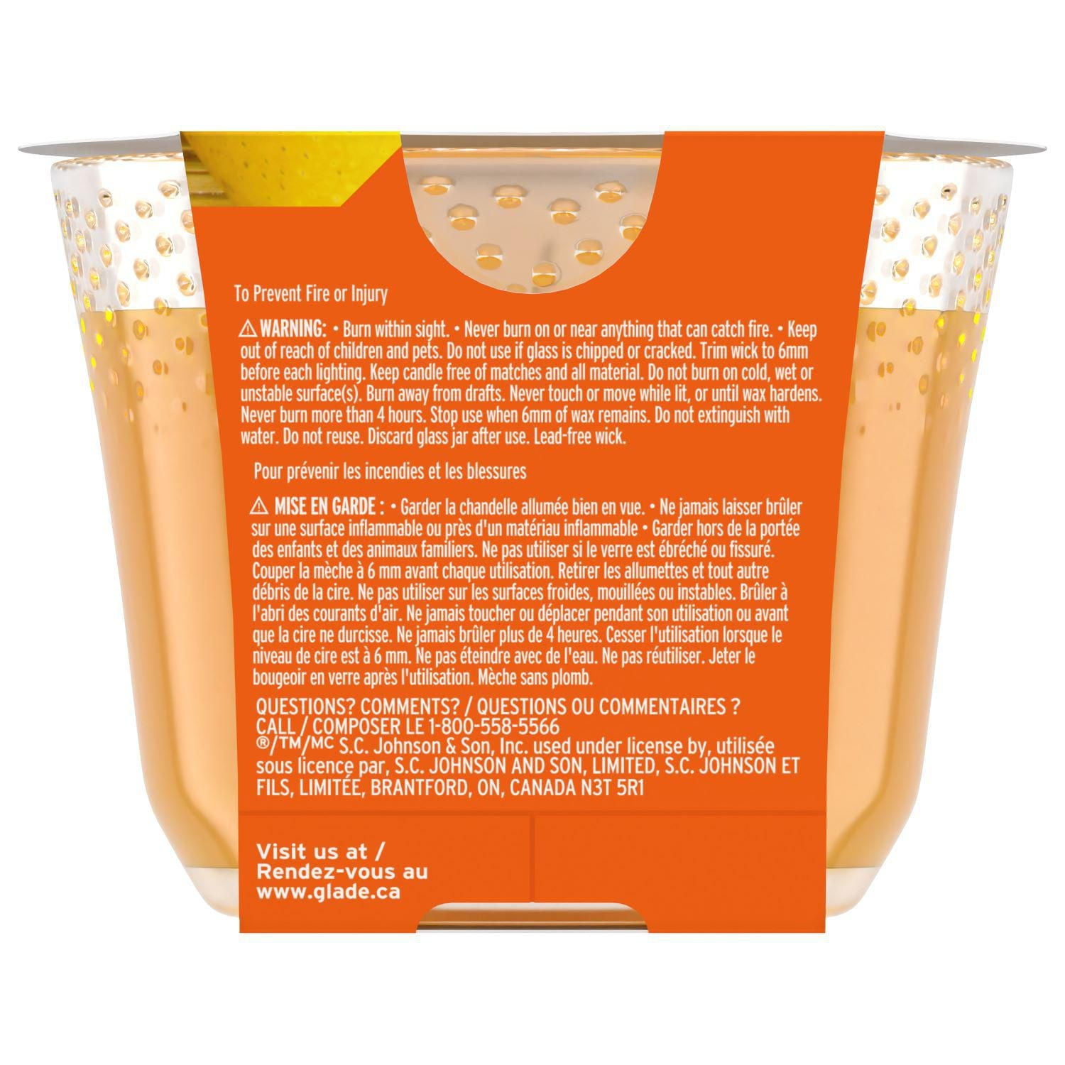 Glade® Scented Candle Air Freshener, Mighty Mango™