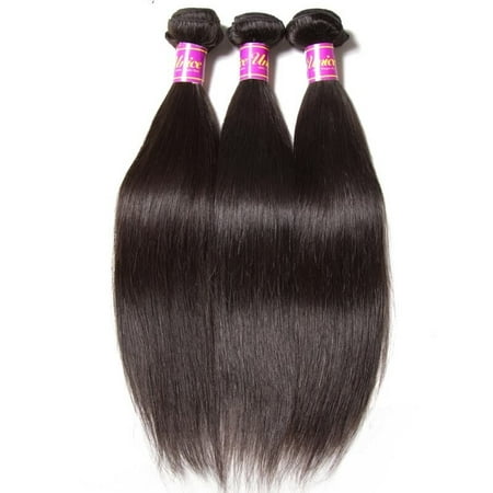 UNice Hair Malaysian Straight Hair Extension Human Hair 3 Bundles 100% Human Virgin Hair Weave,