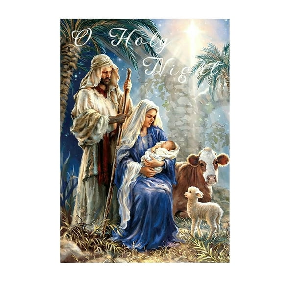Darzheoy Religious Christmas Garden Flag for Yard Courtyard Decoration Festival Party Holiday Outdoor Display