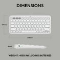 thumbnail image 4 of Logitech Pebble Keys 2 K380s, Multi-Device Bluetooth Wireless Keyboard with Customizable Shortcuts, Slim and Portable, Easy-Switch for Windows, macOS,, 4 of 11