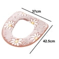 thumbnail image 2 of Funda de asiento de inodoro universal con diseño floral de Laklulu: hace que su inodoro sea cálido y cómodo, funda cálida para asiento de inodoro, 2 of 5