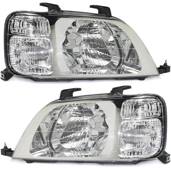 Garage-Pro Driver and Passenger Side Headlight for Honda CR-V EX LX SE 1997-2001 Halogen Without bulb(s) Replaces# 33151S10A01 33101S10A01