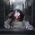 thumbnail image 2 of Rastreo Fantasma Fantasma Prank Props Halloween con LED Ojos brillantes Activado por voz, 2 of 5