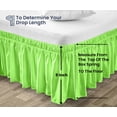 thumbnail image 5 of SGI Bedding 9 Inch Wrap Around Bed Skirt | Microfiber Bed Skirt | Fade Resistant, Wrinkle Free, Anti-static, Decorative, Extra Storage Space, Clutter-Free | Twin, Parrot Green, 5 of 8