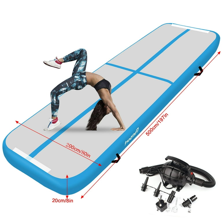 Fbsport 2m Width Blue 4m*2m*0.2m Air Track Floor Home