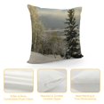 thumbnail image 4 of Orinice Snow Trees Water Graphic Decorative Cotton Linen Throw Pillow Cover for Home Couch Living Room Bed Sofa Winter High-Quality 1PC 20x20in, 4 of 5
