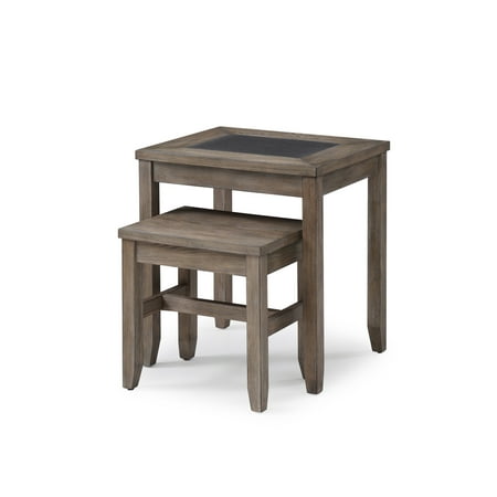 Mud Room Designs Small Spaces Emerald Home Nevada Honey Amber Nesting Tables with Straight Legs And Space Saving Design ()