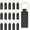 Black, variant on 16pcs Leather Keychain Blanks,72mm Sublimation Blanks PU Key Chain Keyring with Rings