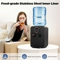 thumbnail image 2 of 110V Top Loading Countertop Water Dispenser, Mini Water Cooler Dispenser with Hot Cold and Room Temperature Water, Premium Countertop Water Cooler for 1 to 5 Gallons Bottle (Black), 2 of 7