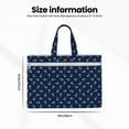thumbnail image 3 of Kdxio Nautical Themed Simple Anchors File Tote Document Bag Business Briefcase Bag Document Organizer Tote Briefcase for Letter A4 Files Business Teacher Office Bag, 3 of 8