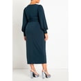thumbnail image 2 of ELOQUII Women's Plus Size Cross Front Midi Dress, 2 of 3