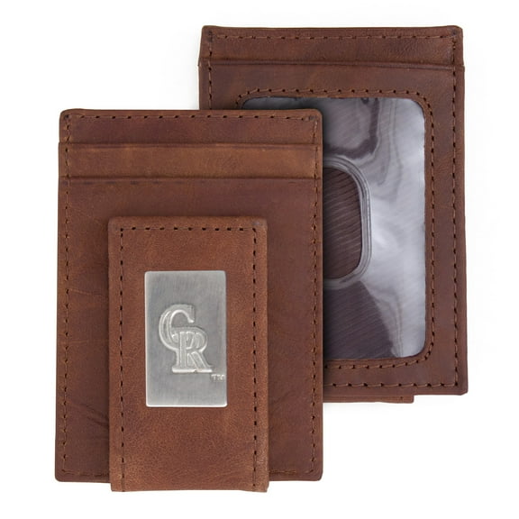 Colorado Rockies Leather Front Pocket Wallet