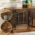 thumbnail image 4 of Fowroa 78 inch Extra Large Double Dog Crate Furniture, Heavy Duty Indoor XXL Dog Kennel with Removable Divider, Brown, 4 of 10