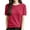 Sweater 488# Red, variant on oqasdz Women's Sweaters Short Sleeve Crew Neck Summer Fall Lightweight Sweaters Tunic Tops Business Blouses Fashion Casual Relaxed Fit