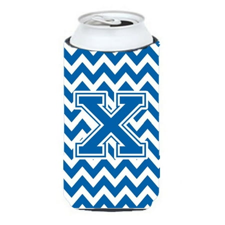 

Carolines Treasures CJ1056-XTBC Letter X Chevron Blue and White Tall Boy Beverage Insulator Hugger Tall Boy multicolor
