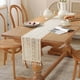 thumbnail image 4 of Camino de mesa bohemio de lino, camino de mesa con borlas estilo bohemio para el hogar, decoración de mesa de comedor o dormitorio, decoración para bodas y fiestas, mesa de cocina estilo, 4 of 7